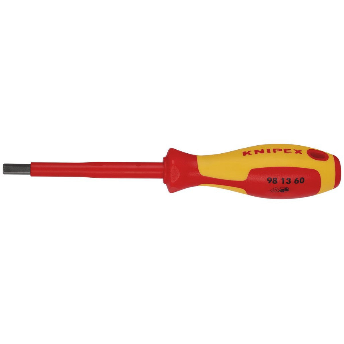 Knipex 98 13 60 VDE Insulated Hexagon Screwdriver, 6 x 75mm 18779