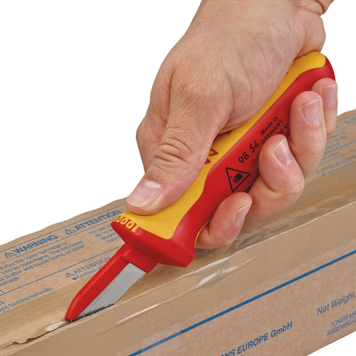 Knipex 98 54 SB VDE Cable Knife, Back of Blade Plastic Coated, 190mm 18872