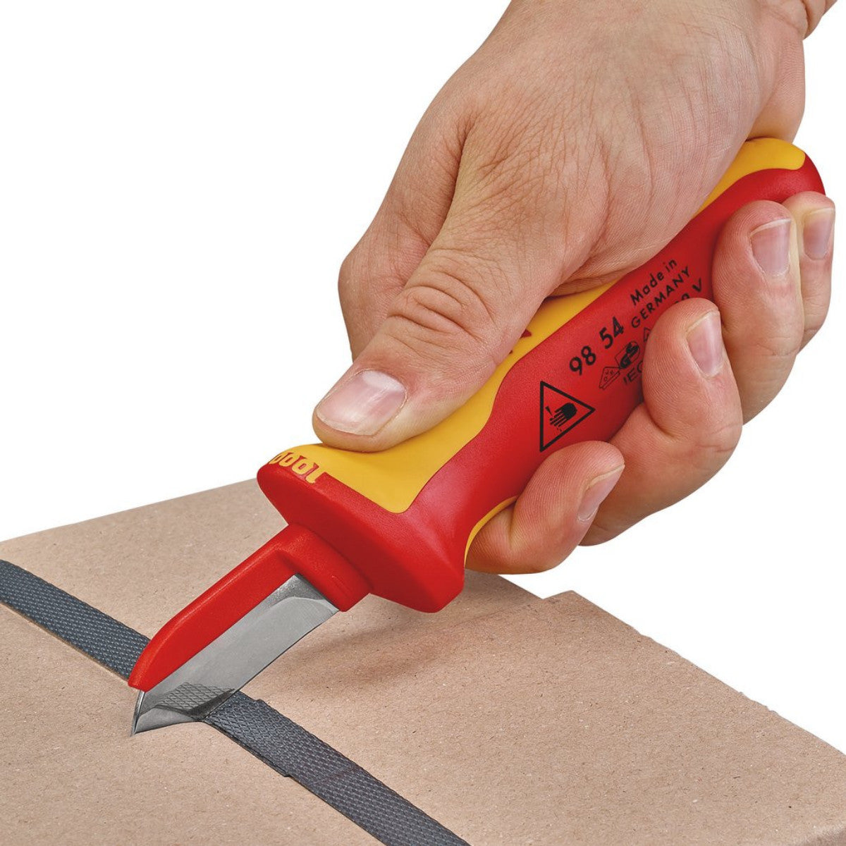 Knipex 98 54 SB VDE Cable Knife, Back of Blade Plastic Coated, 190mm 18872