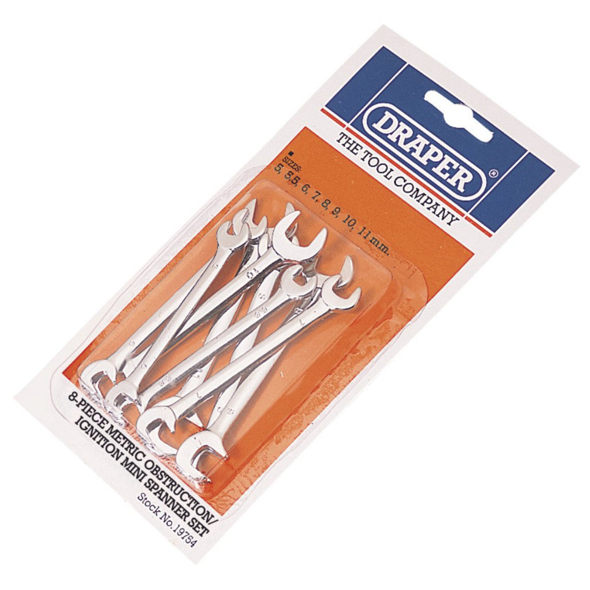 Draper Metric Ignition Mini Spanner Set (8 Piece) 19754
