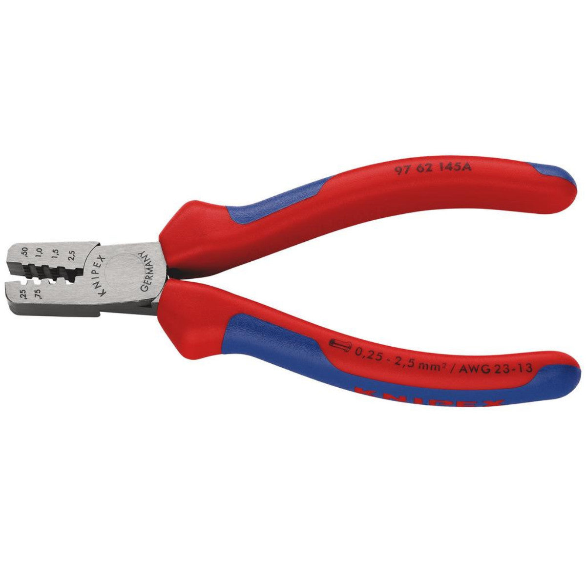 Knipex 97 62 145 A Crimping Pliers for Wire Ferrules, 145mm 20001