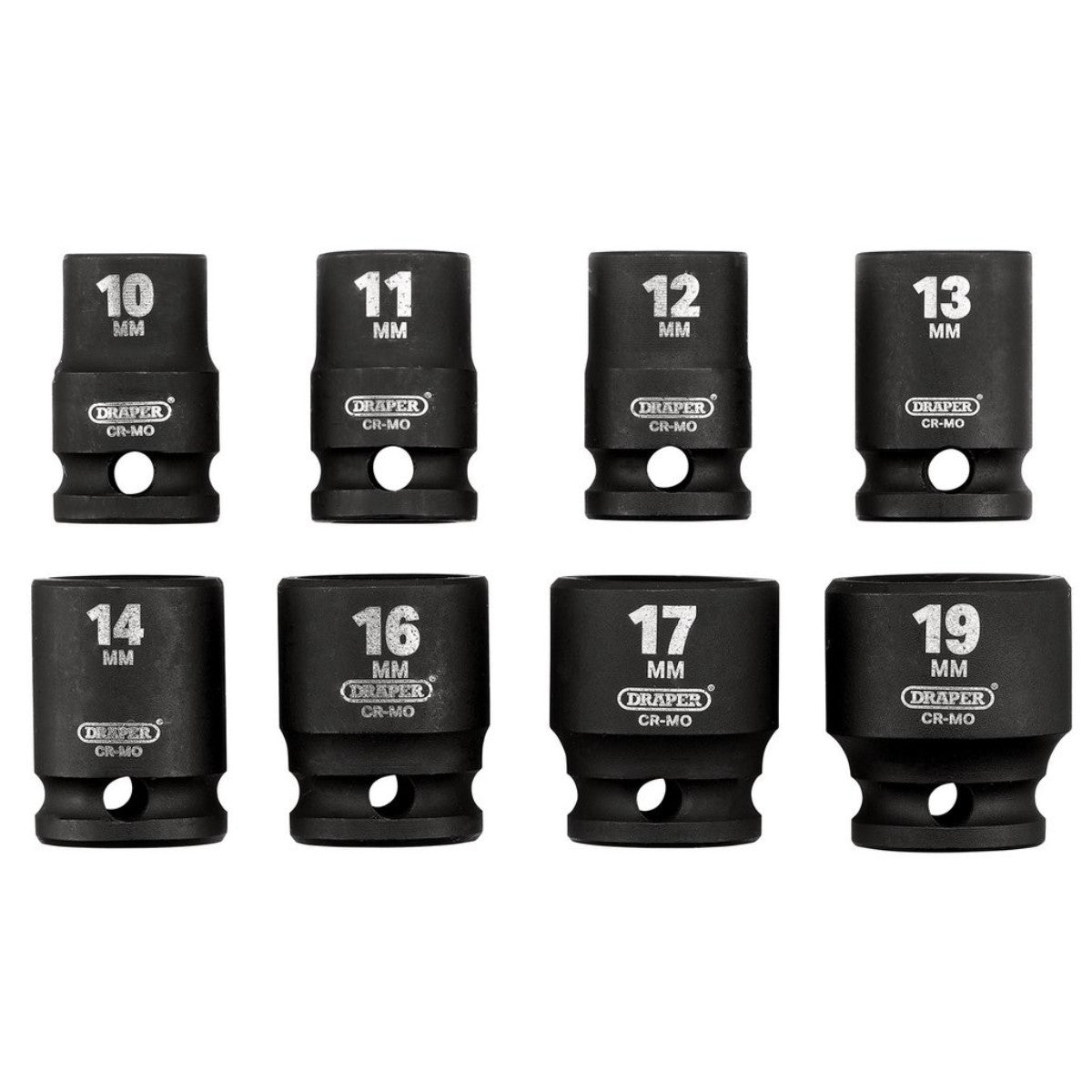 Draper HI-TORQ Metric Impact Socket Set, 3/8" Sq. Dr. (8 Piece) 20203