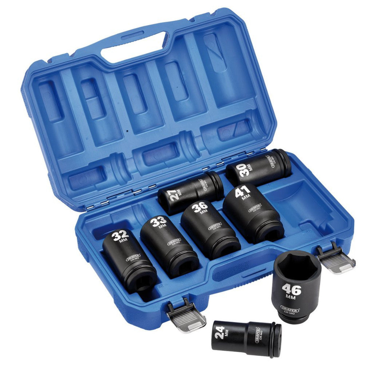 Draper HI-TORQ Metric Deep Impact Socket Set, 3/4" Sq. Dr. (8 Piece) 20208