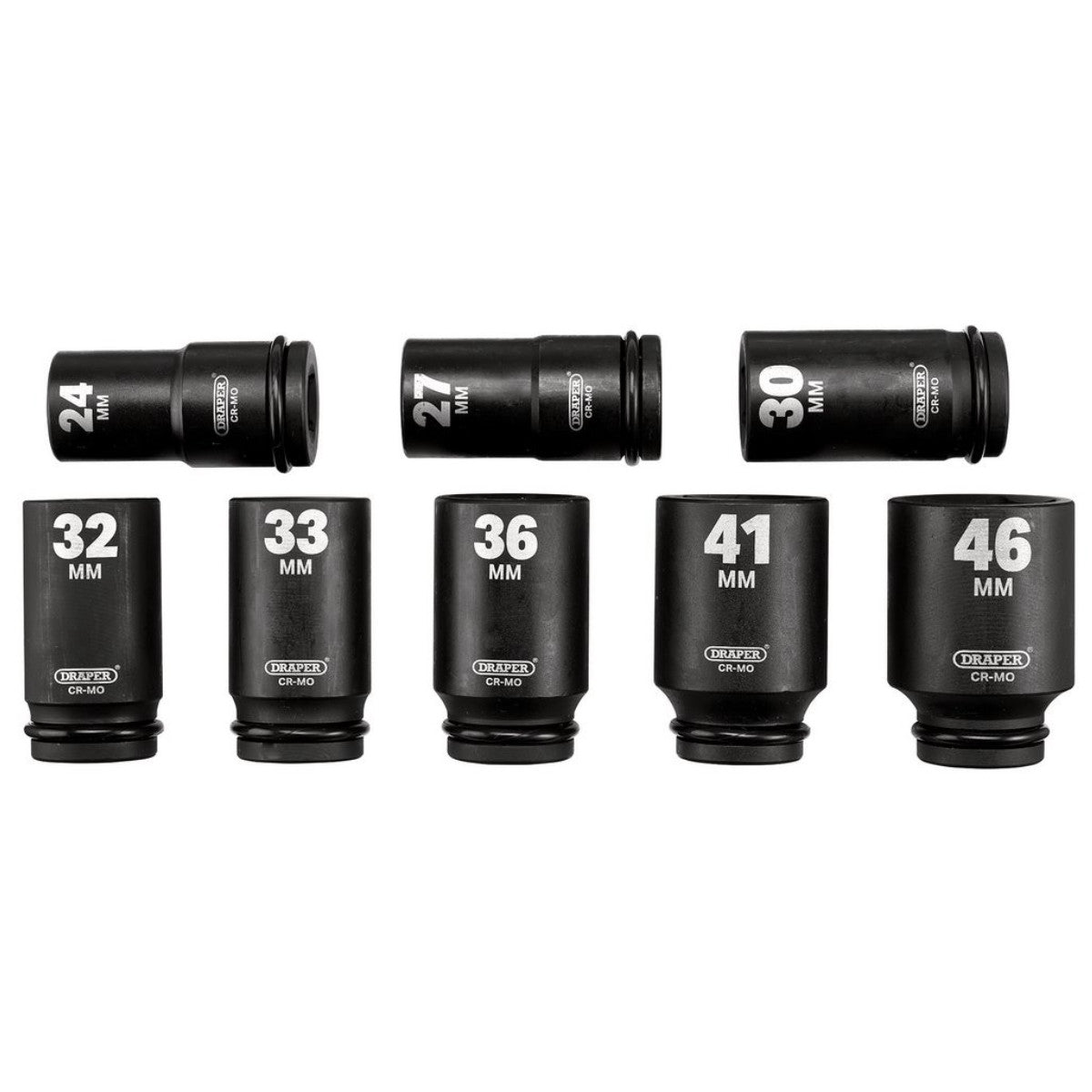 Draper HI-TORQ Metric Deep Impact Socket Set, 3/4" Sq. Dr. (8 Piece) 20208