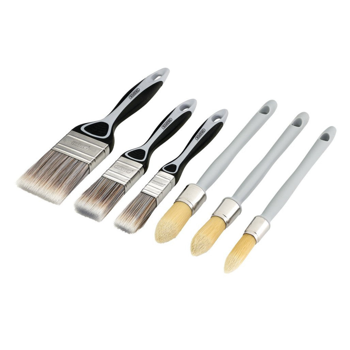 Draper Flat and Round Sash Paint Brush Set (6 Piece) 20450
