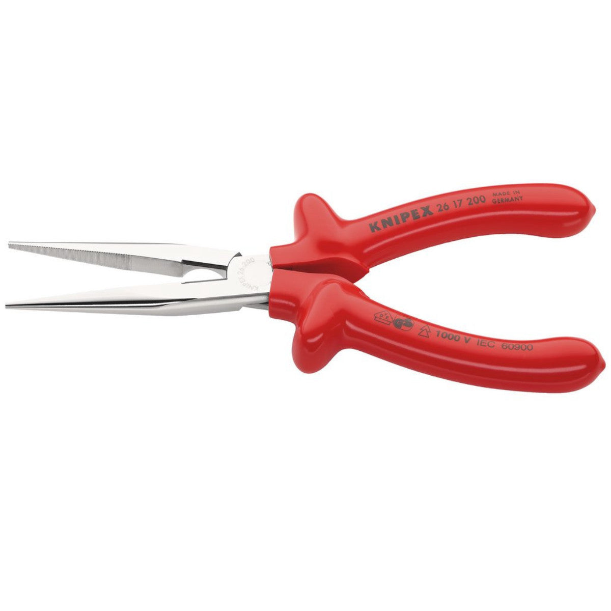 Knipex 26 17 200 VDE Snipe Nose Side Cutting Pliers, 200mm 21454