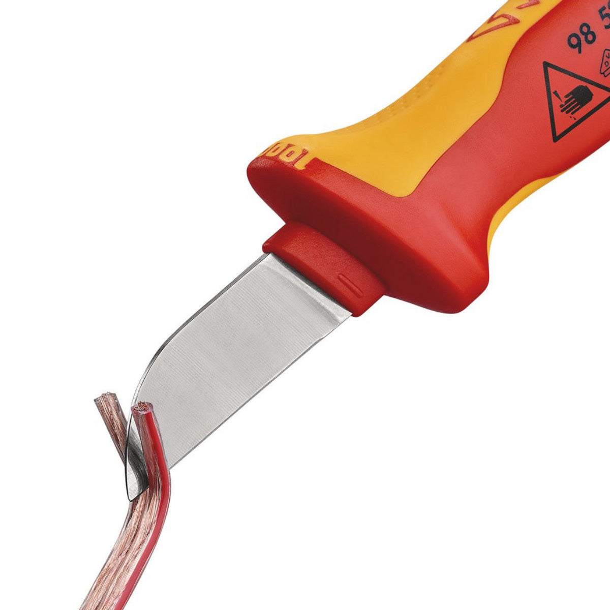 Knipex 98 52 VDE Cable Knife with Multi-Component Handle, 190mm 21489