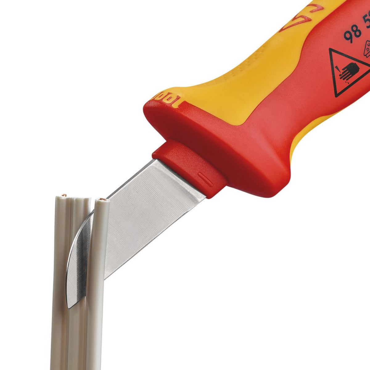 Knipex 98 52 VDE Cable Knife with Multi-Component Handle, 190mm 21489