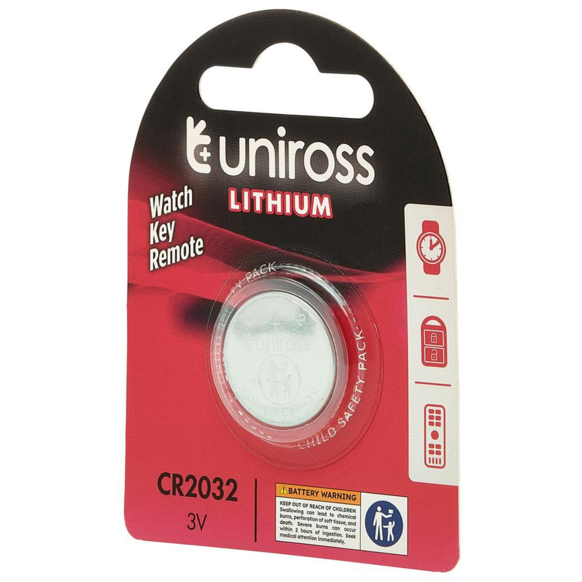 Uniross Lithium Coin Cell CR2032 Battery 21595
