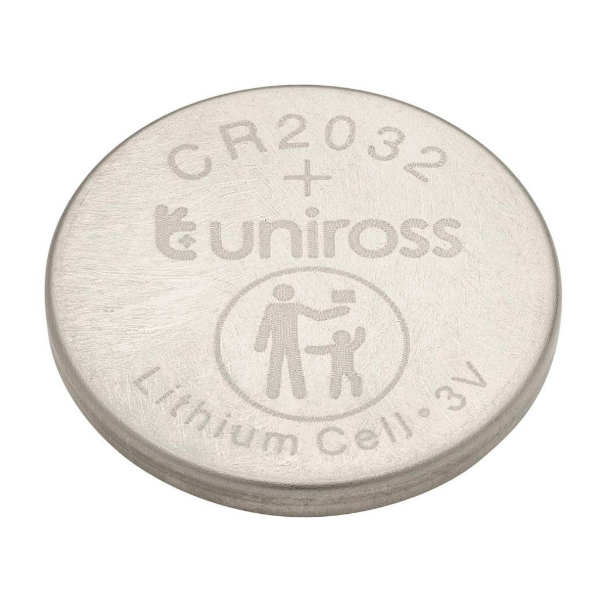 Uniross Lithium Coin Cell CR2032 Batteries (Pack of 5) 21600