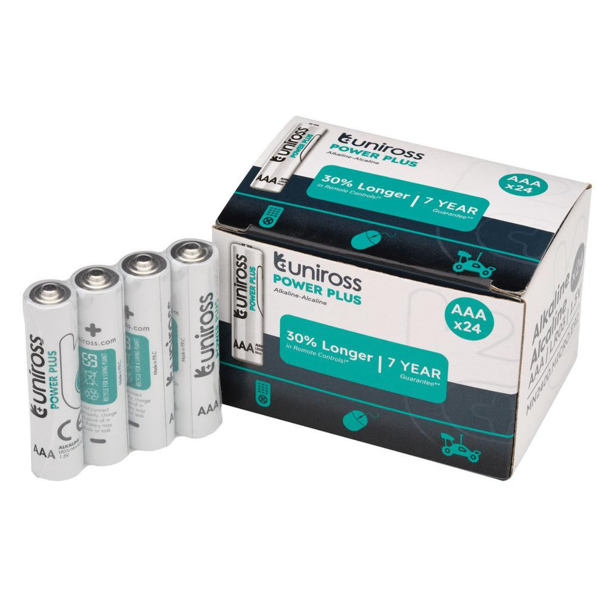 Uniross LR03 AAA Power Plus Alkaline Batteries (Pack of 24) 21601