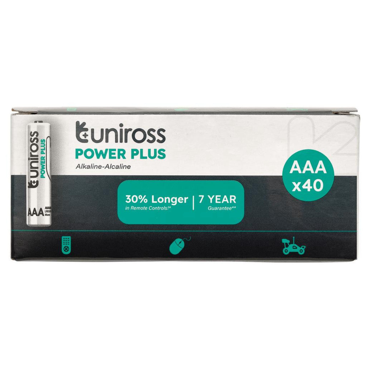 Uniross LR03 AAA Power Plus Alkaline Batteries (Pack of 40) 21605