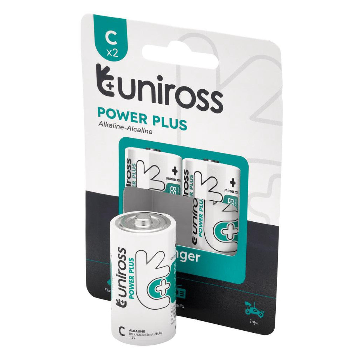 Uniross LR14 C Power Plus Alkaline Batteries (Pack of 2) 21611