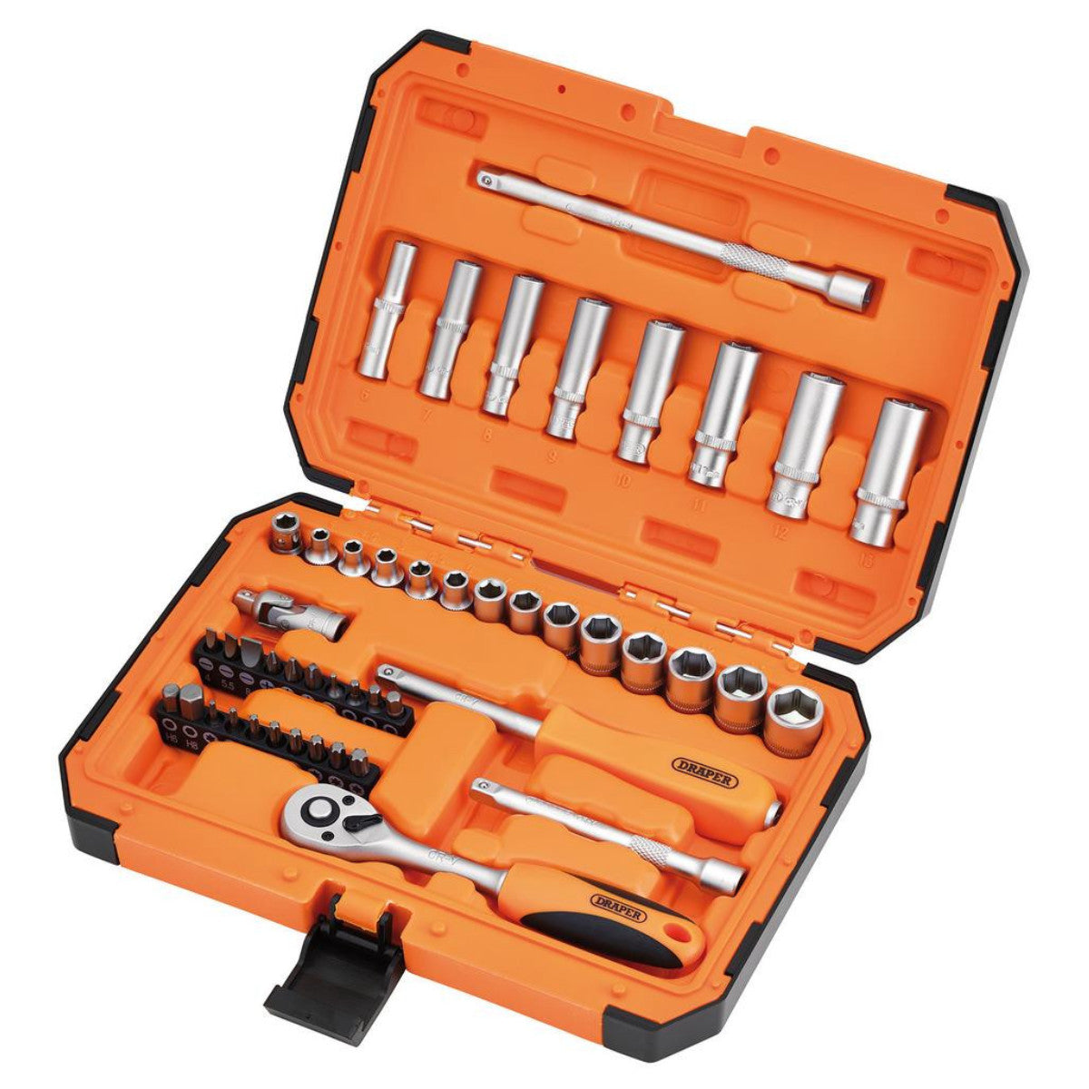 Draper HI-TORQ 6 Point Socket Set, 1/4" (47 Piece) 22109