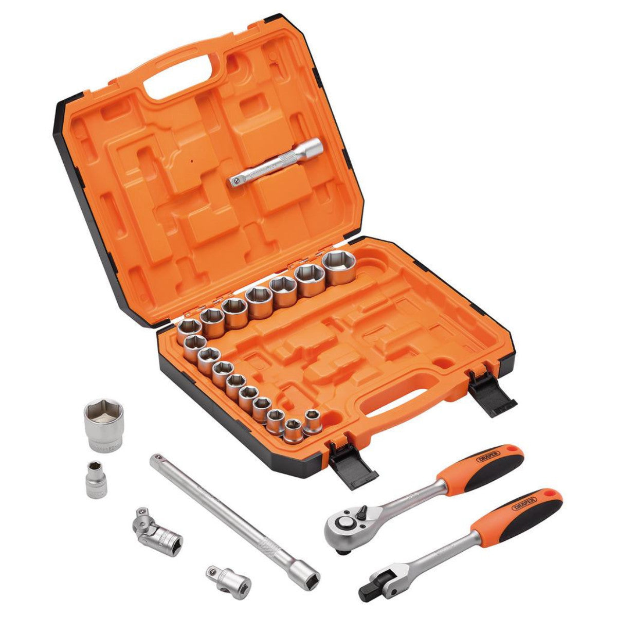 Draper HI-TORQ 6 Point Socket Set, 1/2" (24 Piece) 22112
