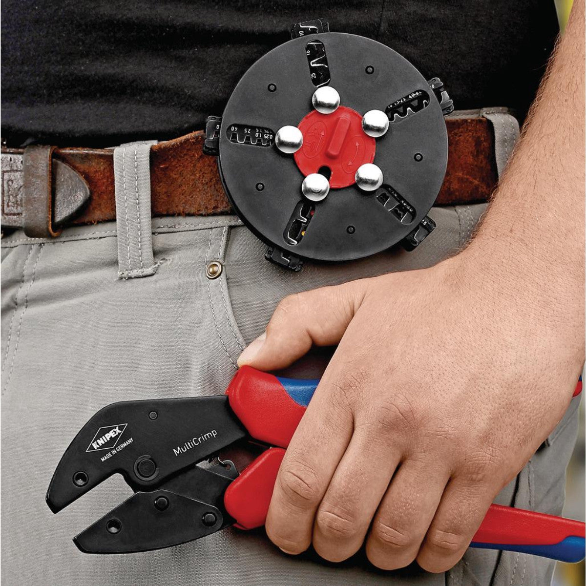 Knipex 97 33 01 MultiCrimp Lever Action Crimping Pliers, 0.25 — 6.0 mm² Capacity, 250mm 22246