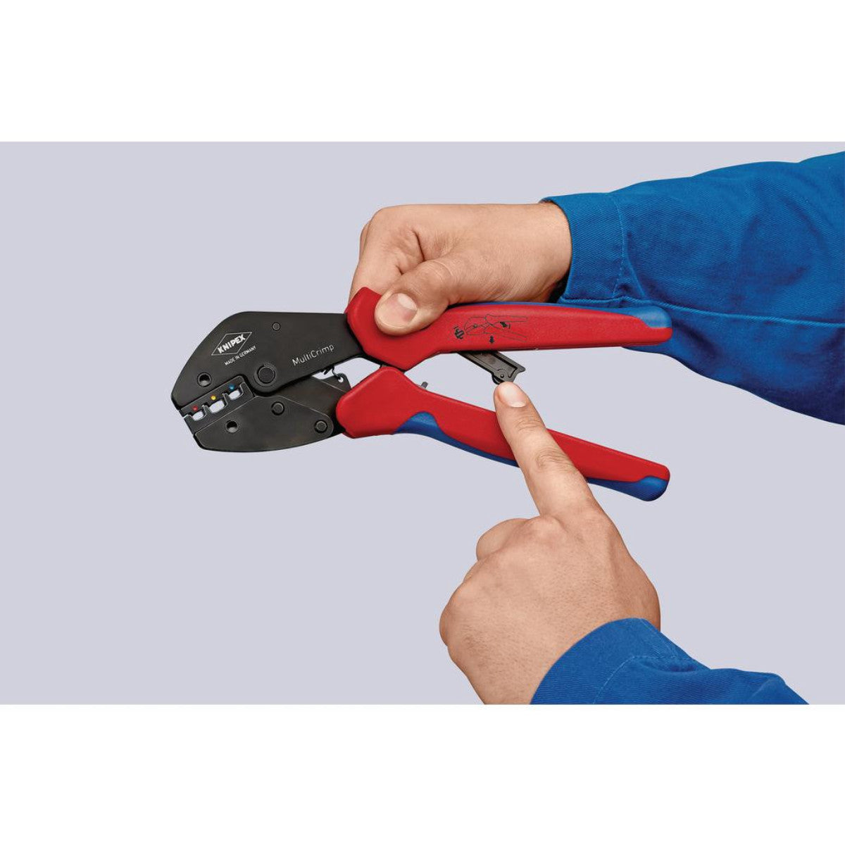 Knipex 97 33 01 MultiCrimp Lever Action Crimping Pliers, 0.25 — 6.0 mm² Capacity, 250mm 22246