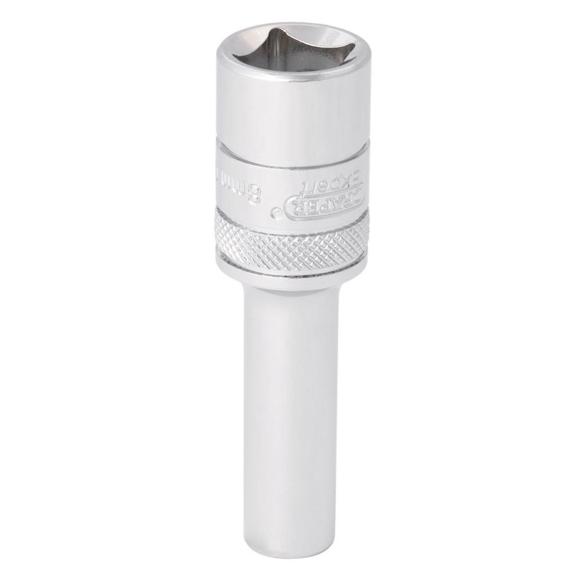 Draper Expert Metric Deep Socket, 1/2" Sq. Dr.,Polished Chrome, 8mm 22406