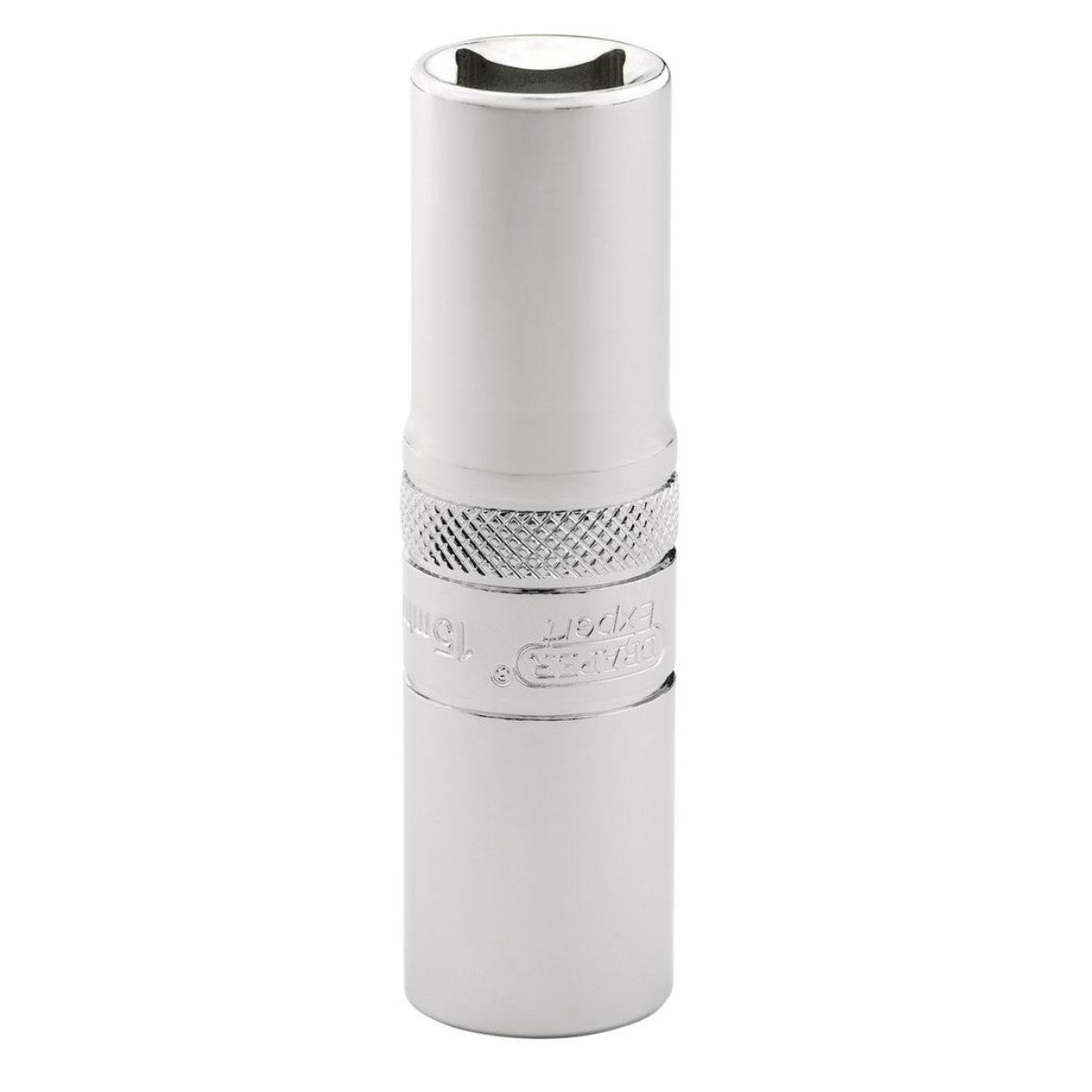 Draper Expert Metric Deep Socket, 1/2" Sq. Dr., Polished Chrome, 15mm 22421