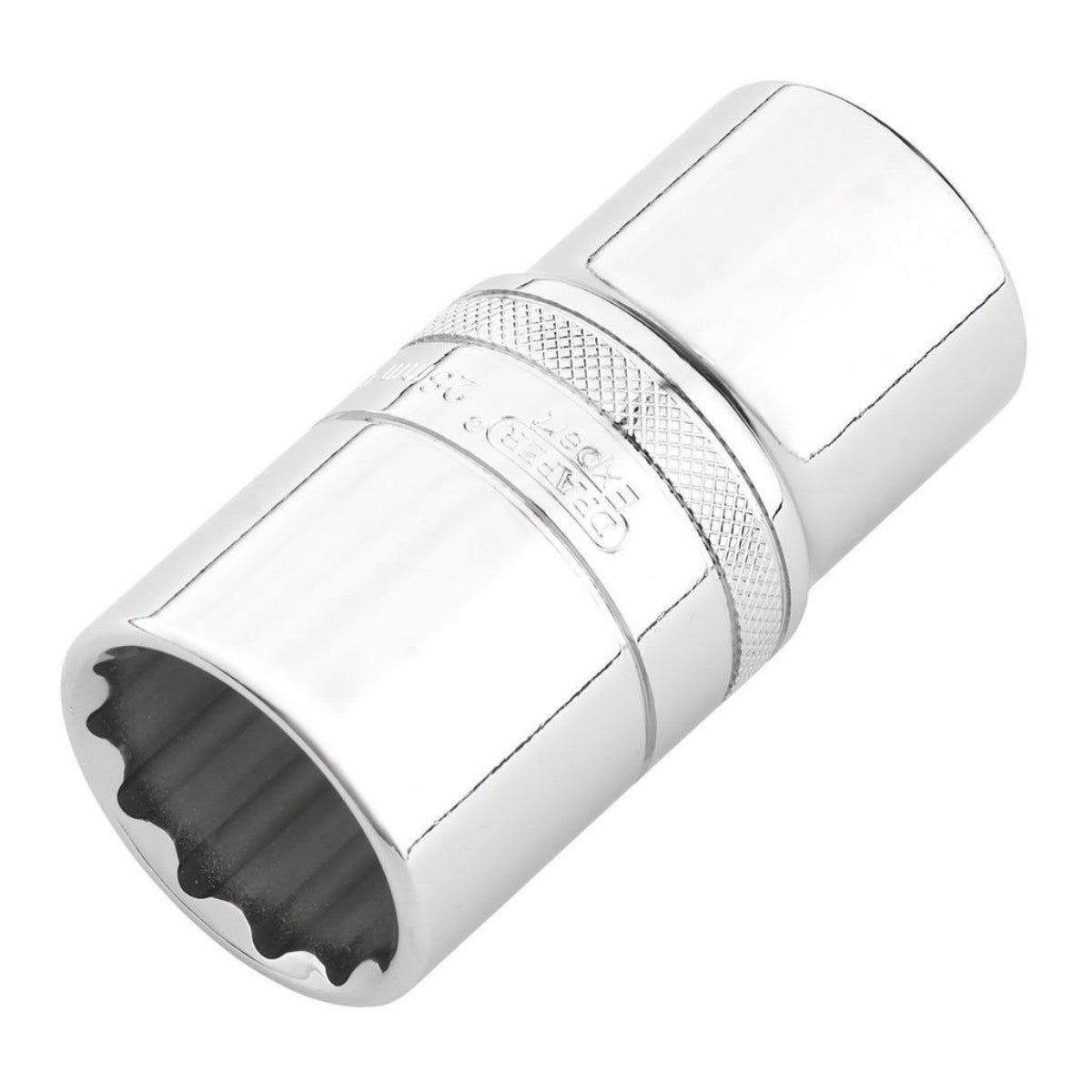 Draper Expert Metric Deep Socket, 1/2" Sq. Dr., Polished Chrome, 28mm 22425