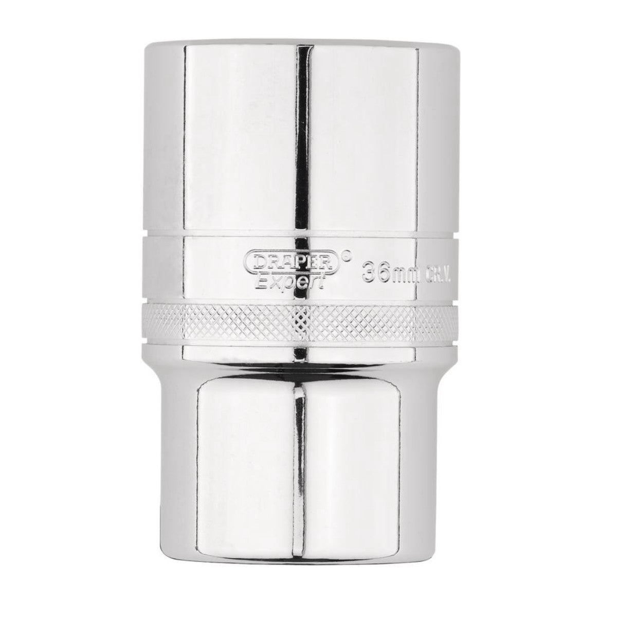 Draper Expert Metric Deep Socket, 1/2" Sq. Dr., Polished Chrome, 36mm 22427