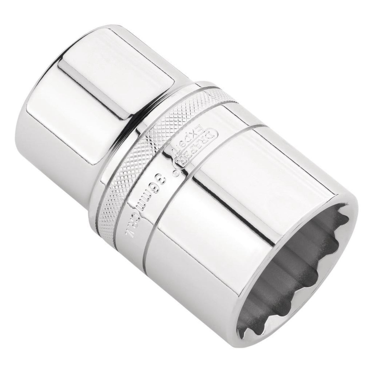 Draper Expert Metric Deep Socket, 1/2" Sq. Dr., Polished Chrome, 36mm 22427