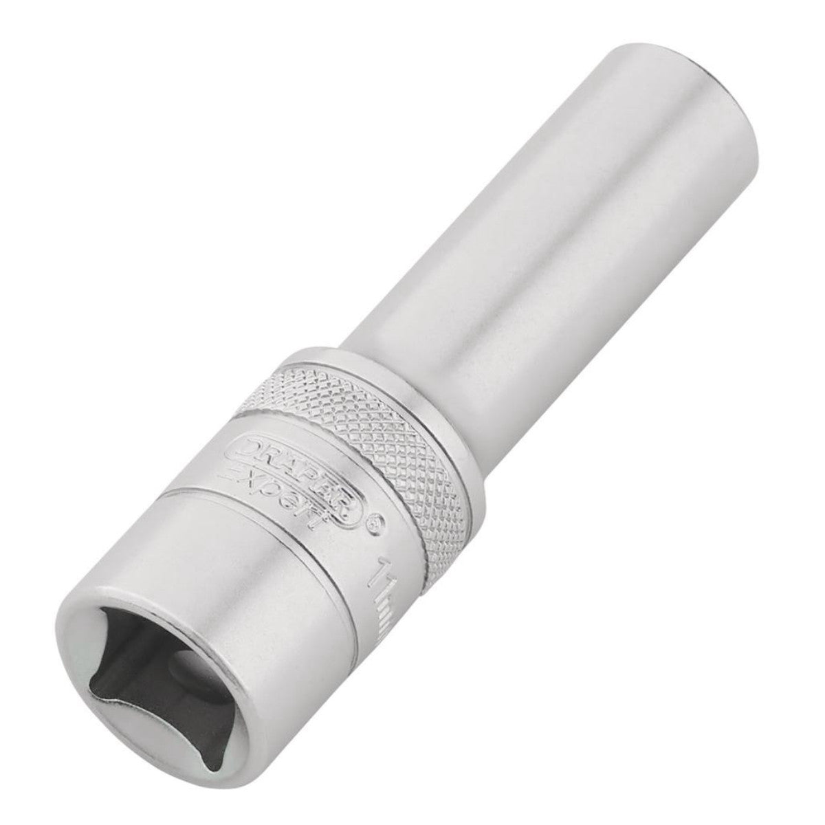 Draper Expert Metric Deep Socket, 1/2" Sq. Dr., Micro Satin Chrome, 11mm 22436