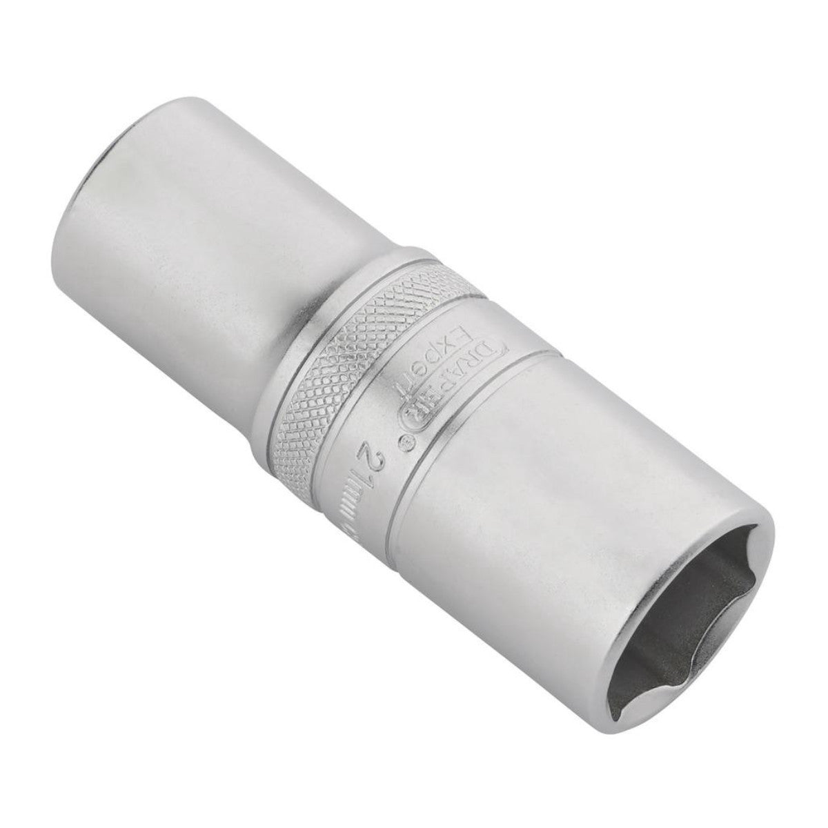 Draper Expert Metric Deep Socket, 1/2" Sq. Dr., Micro Satin Chrome, 21mm 22442