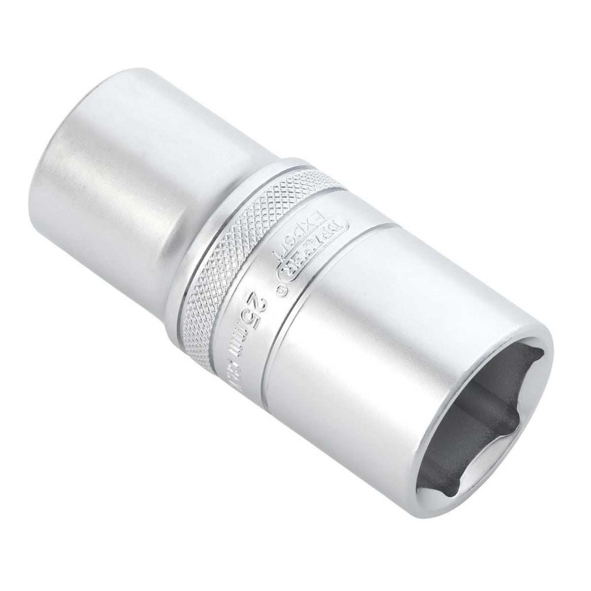 Draper Expert Metric Deep Socket, 1/2" Sq. Dr., Micro Satin Chrome, 25mm 22459