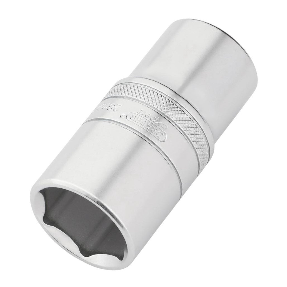 Draper Expert Metric Deep Socket, 1/2" Sq. Dr., Micro Satin Chrome, 28mm 22464