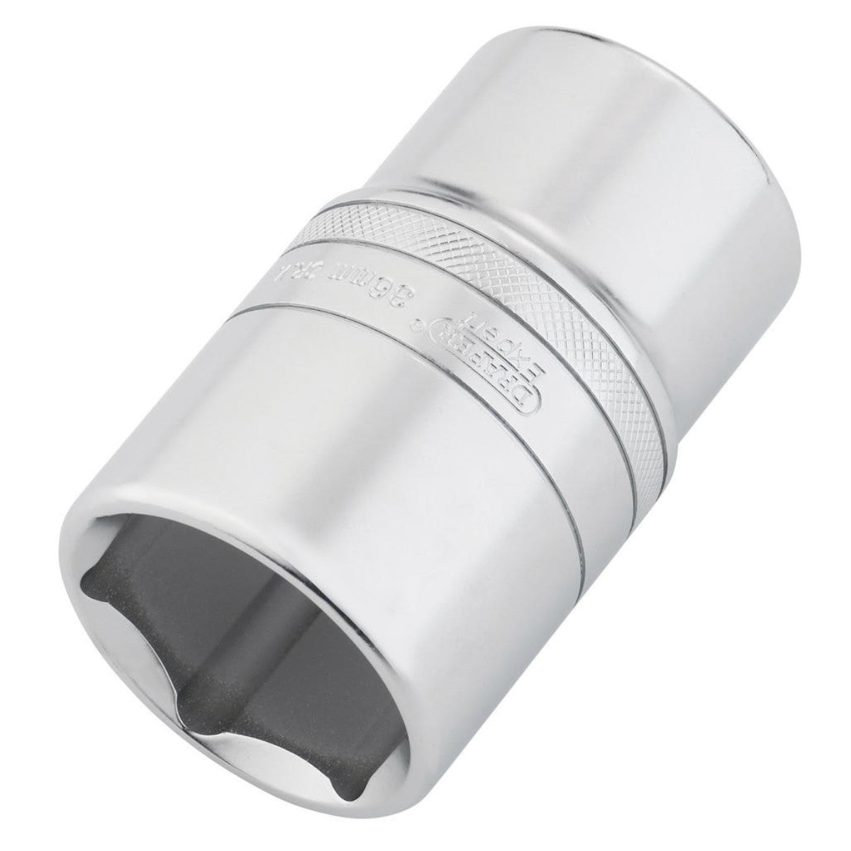 Draper Expert Metric Deep Socket, 1/2" Sq. Dr., Micro Satin Chrome, 36mm 22497