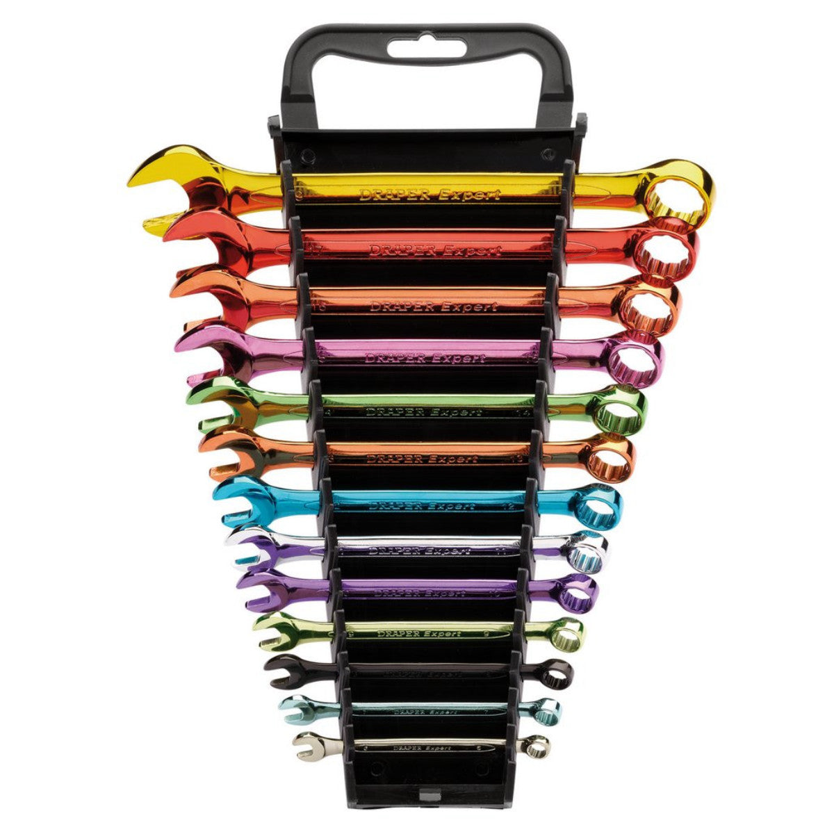 Draper Expert HI-TORQ Metric Coloured Combination Spanner Set, 6 - 19mm (13 Piece) 23017