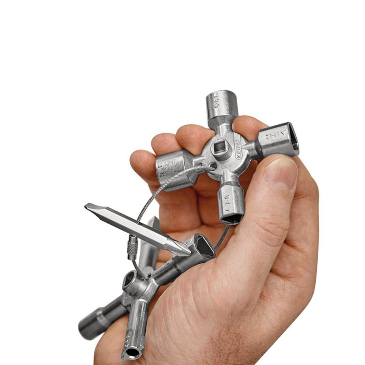 Knipex 00 11 01 TwinKey Control Cabinet Key for Standard Cabinets and Shut-off Systems, 92mm 23608