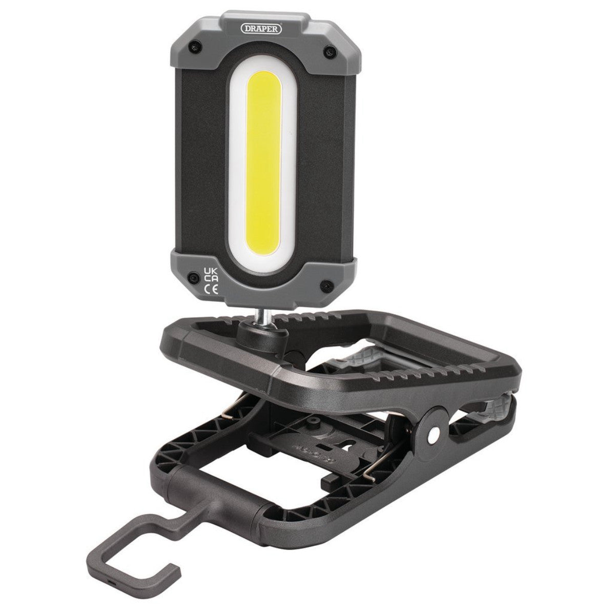 Draper COB LED Rechargeable Work Light and Power Bank with Clamp, 10W, 1000 Lumens, USB-C Cable Supplied 23942