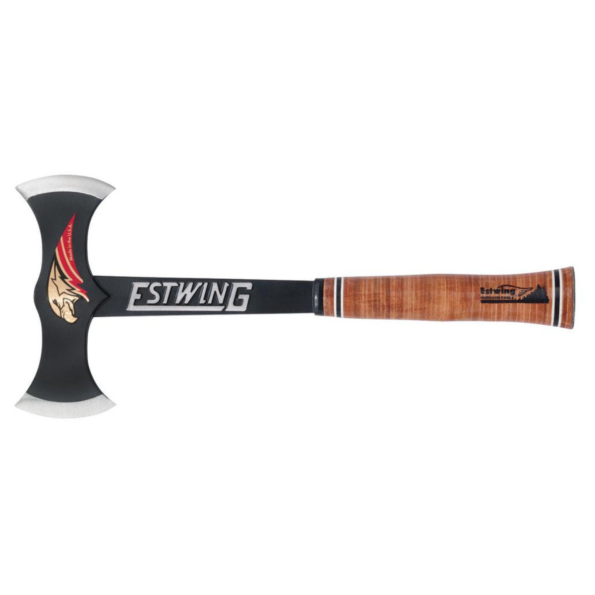 Estwing EDBA Black Eagle Double Bit Axe with Leather Grip, 17" 24057