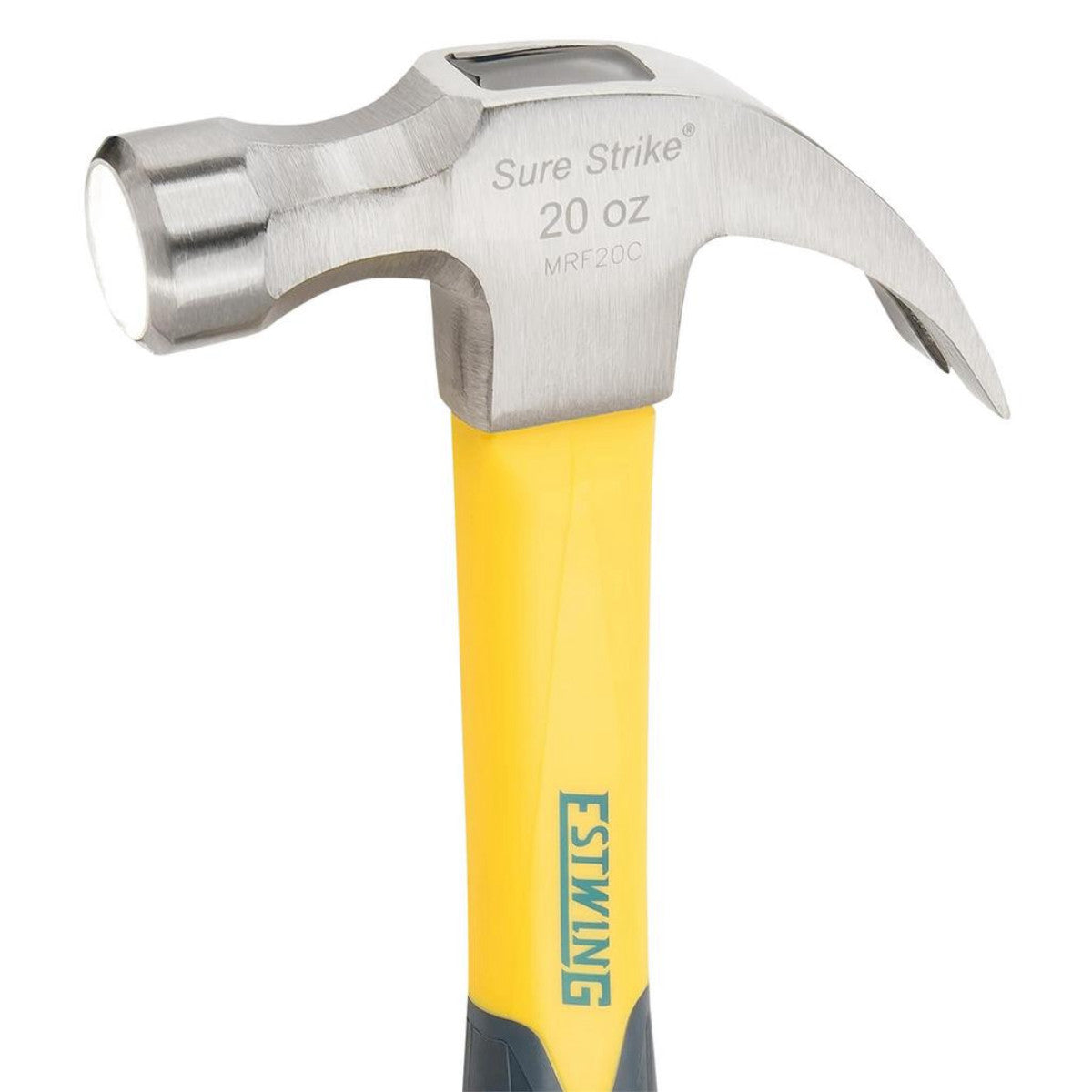 Estwing EMRF20C Sure Strike Curved Claw Hammer with Fibreglass Handle, 20oz/567g 24082