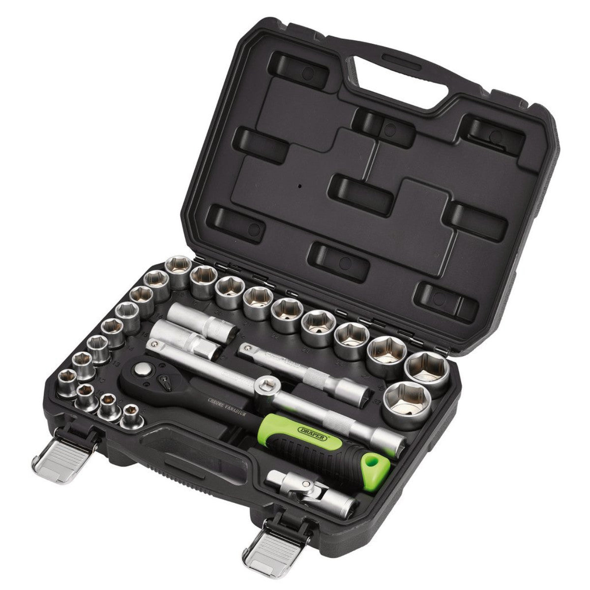 Draper HI-TORQ Metric Socket Set, 1/2" Sq. Dr. (27 Piece) 24234