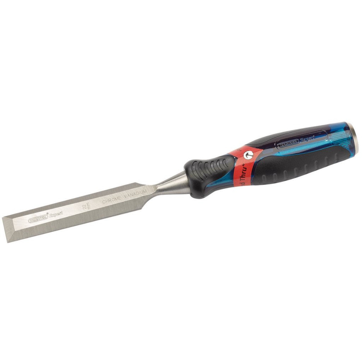 Draper Expert Soft Grip 'Pound Thru' Bevel Edge Wood Chisel, 22 x 140mm 24407