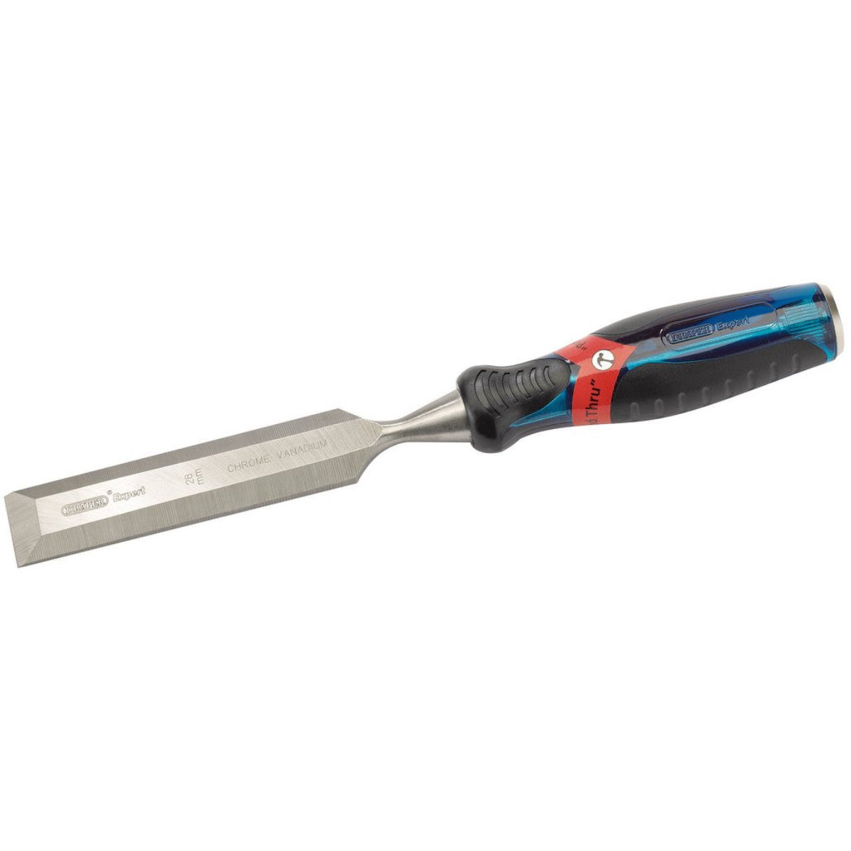 Draper Expert Soft Grip 'Pound Thru' Bevel Edge Wood Chisel, 28 x 140mm 24409