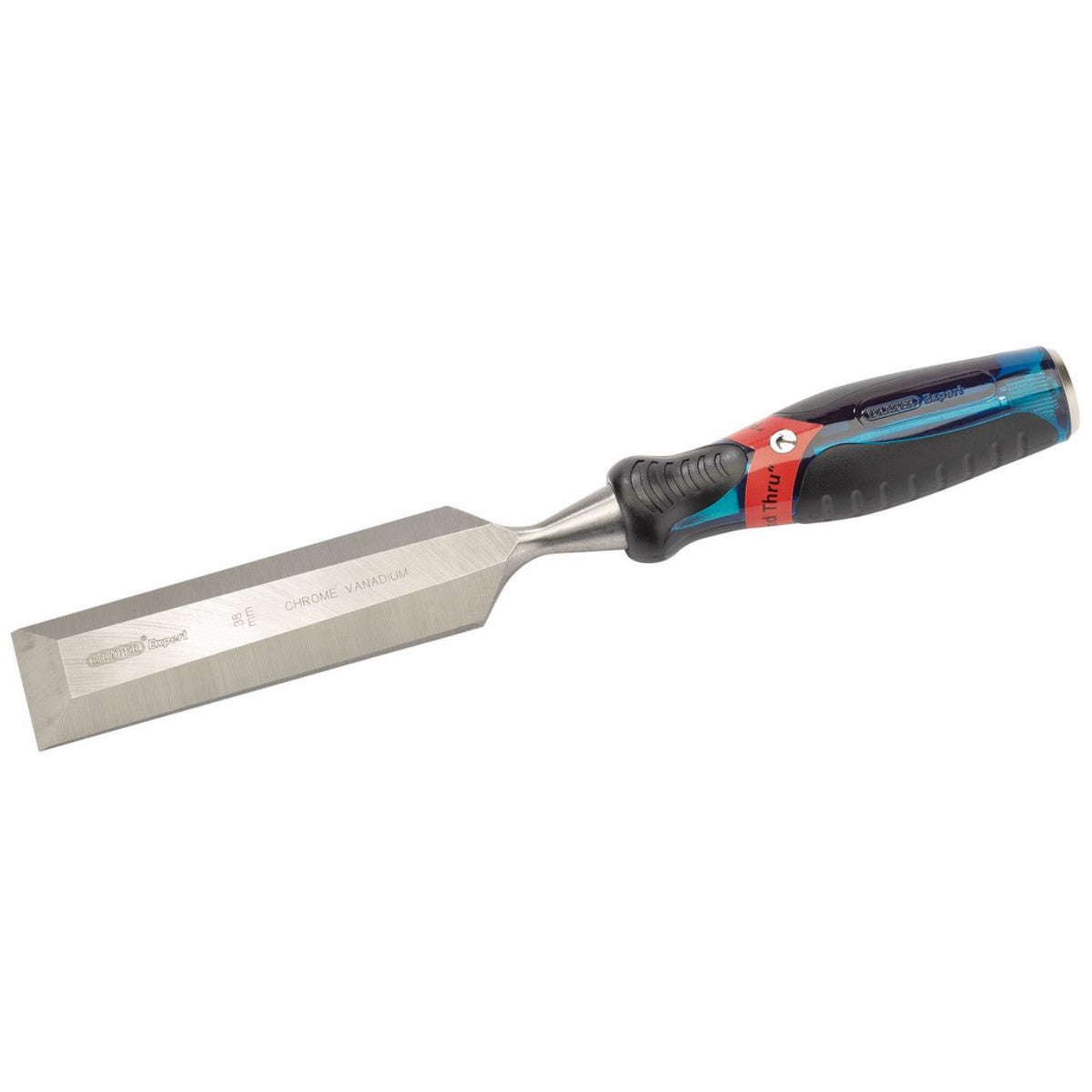 Draper Expert Soft Grip 'Pound Thru' Bevel Edge Wood Chisel, 38 x 140mm 24411