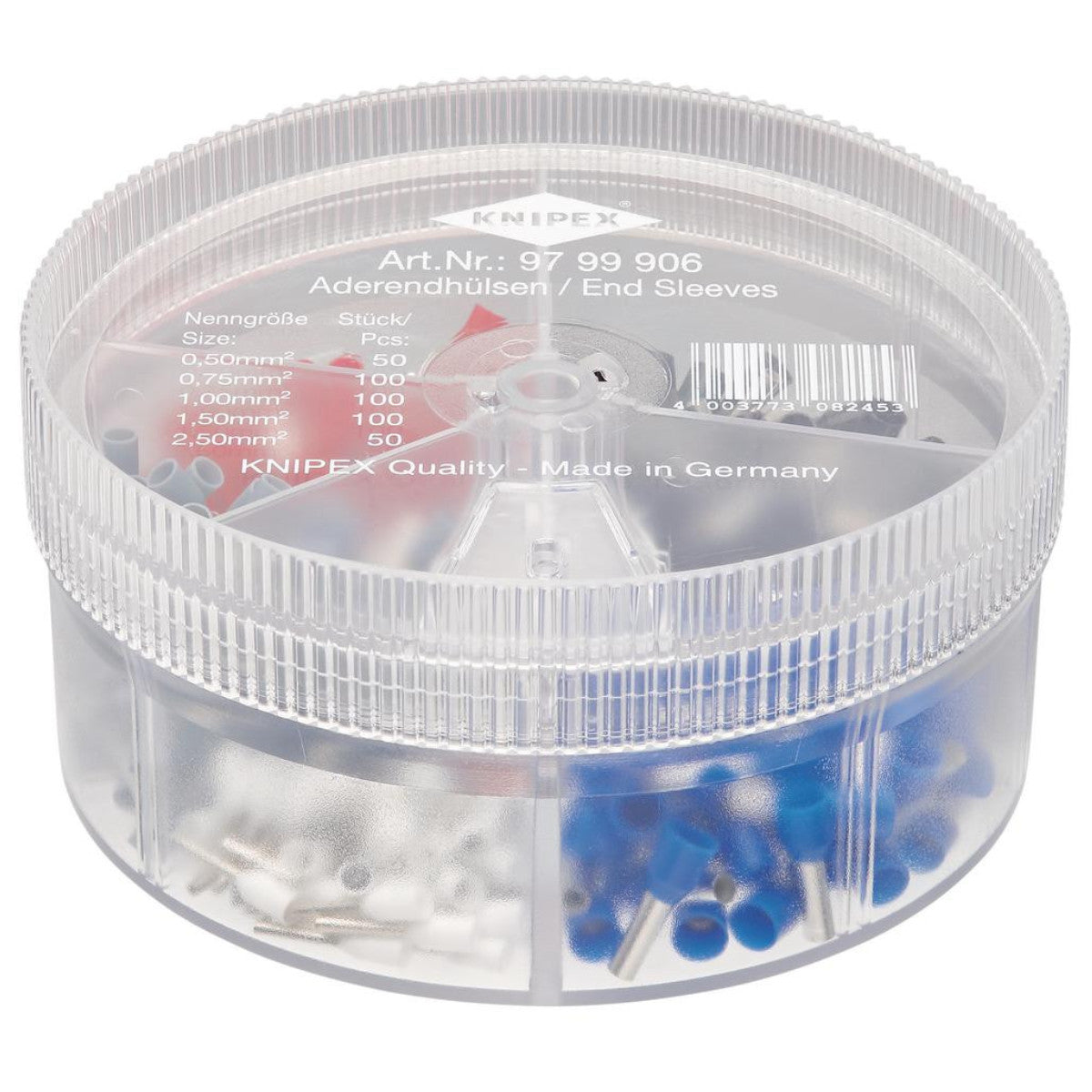 Knipex 97 99 906 Assortment Boxes with 450 insulated Wire Ferrules 5 x Wire Ferrule Sets 24633