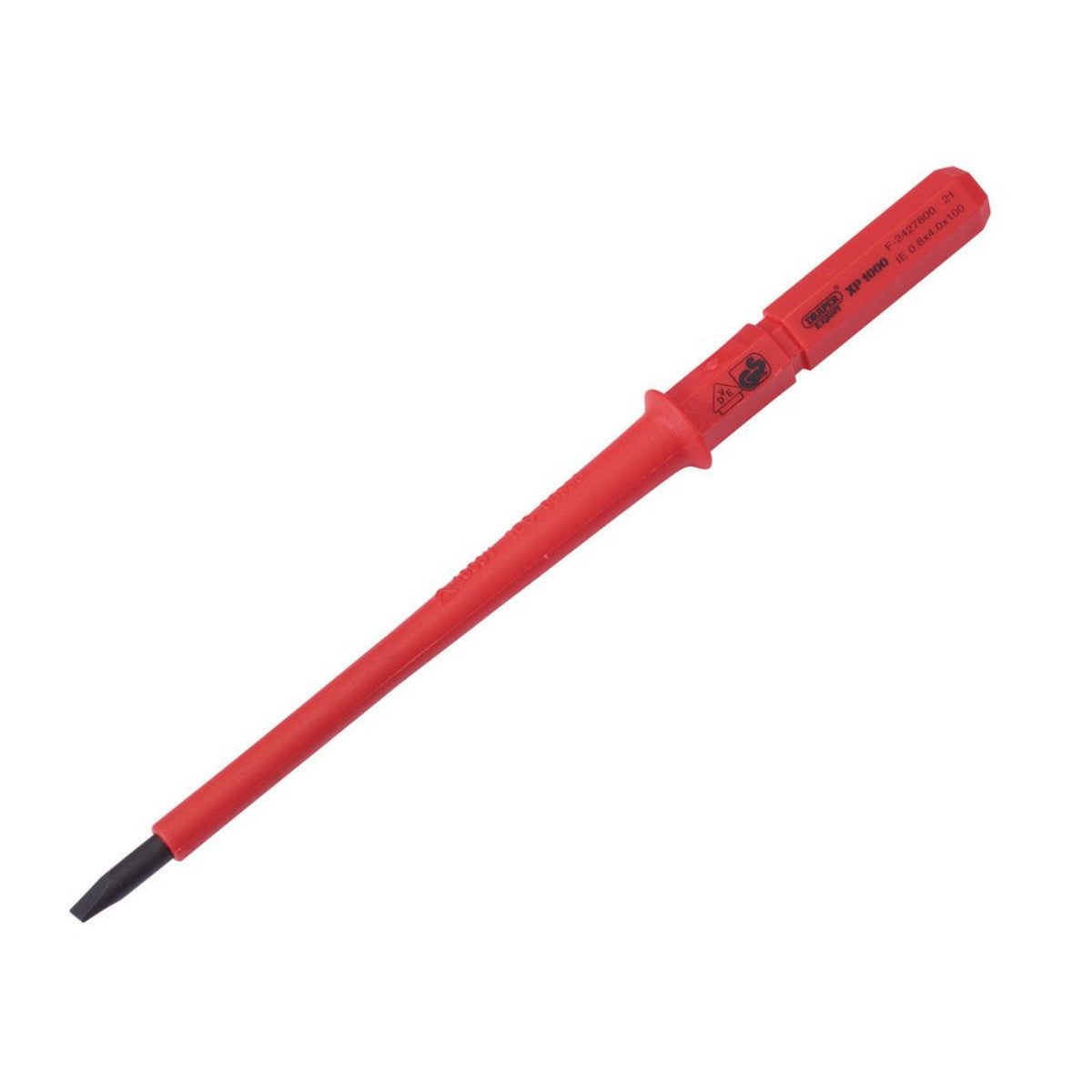 XP1000 VDE Plain Slot Interchangeable Screwdriver Blade, 4 x 100mm 24738