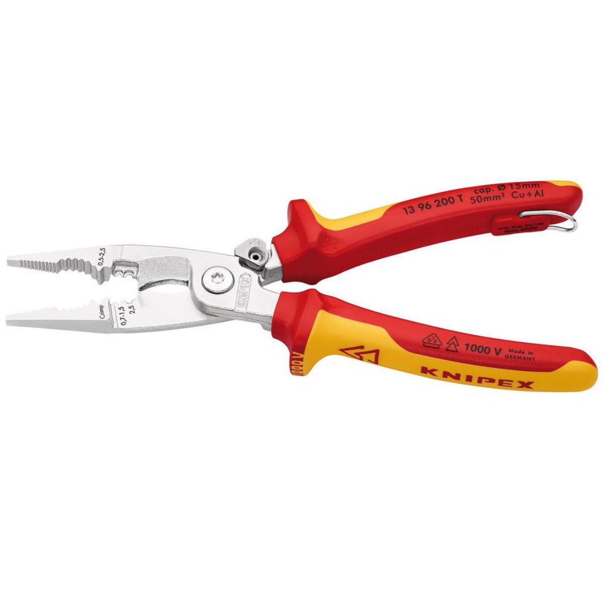 Knipex 13 96 200 T BK VDE Pliers for Electrical Installation, 200mm 25221