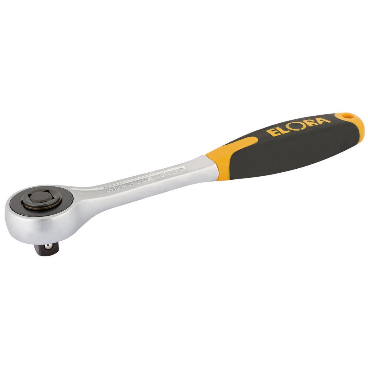 Elora Push Through Soft Grip Reversible Ratchet, 1/2" Sq. Dr., 200mm 25408