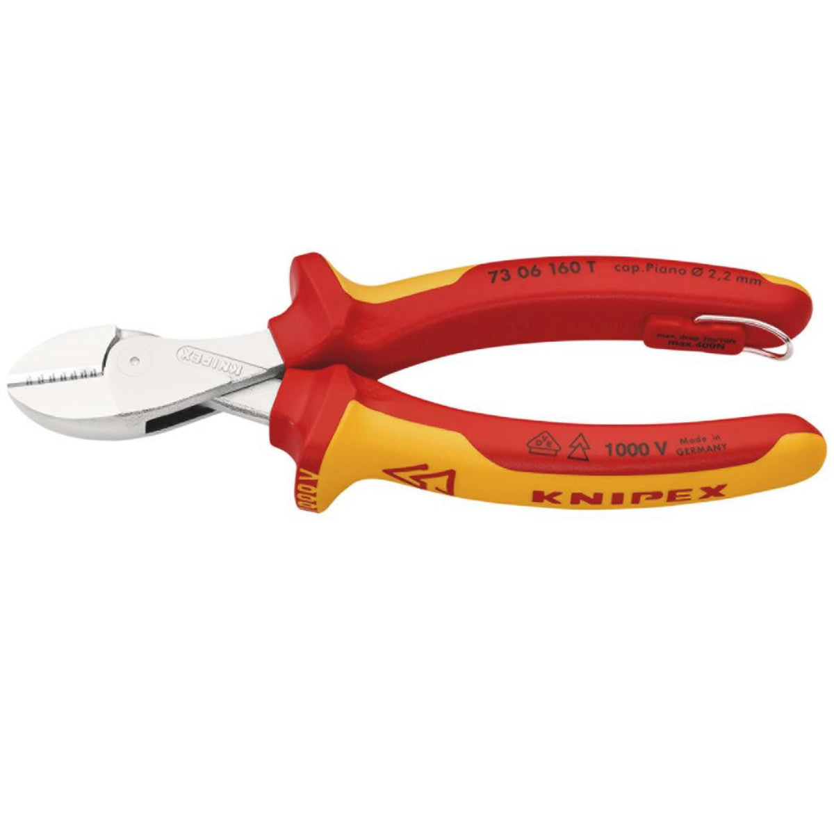 Knipex 73 06 160 T BK X-Cut VDE Compact Diagonal Cutter, 160mm 25610
