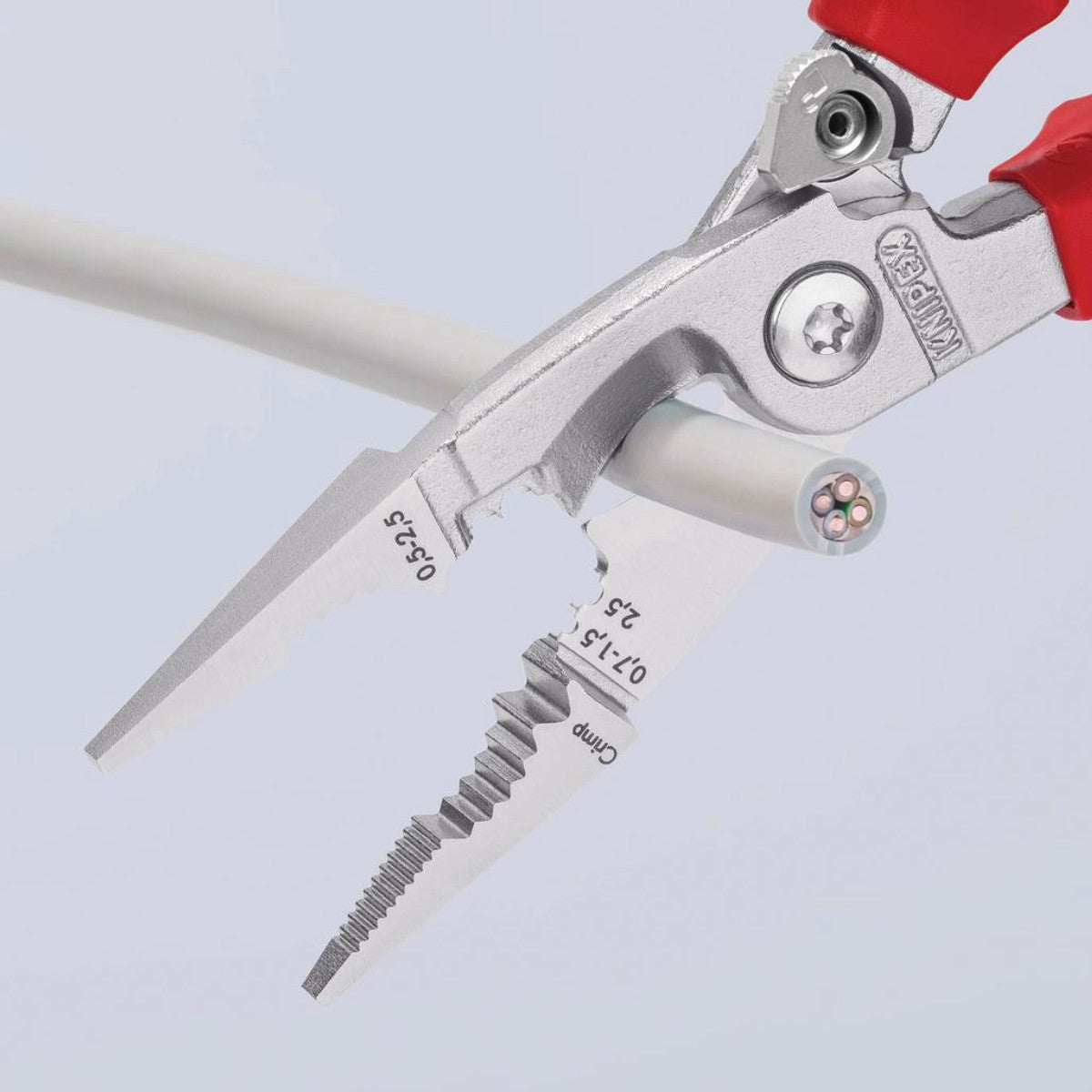Knipex 13 96 200 SB Pliers for Electrical Installation Insulated with Multi-Component Grips, 200mm 25886