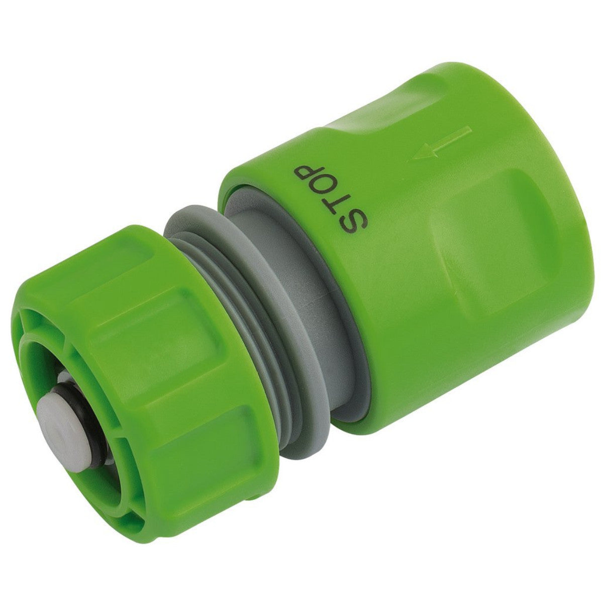 Draper Garden Hose Connector with Water Stop Feature, 1/2" 25902
