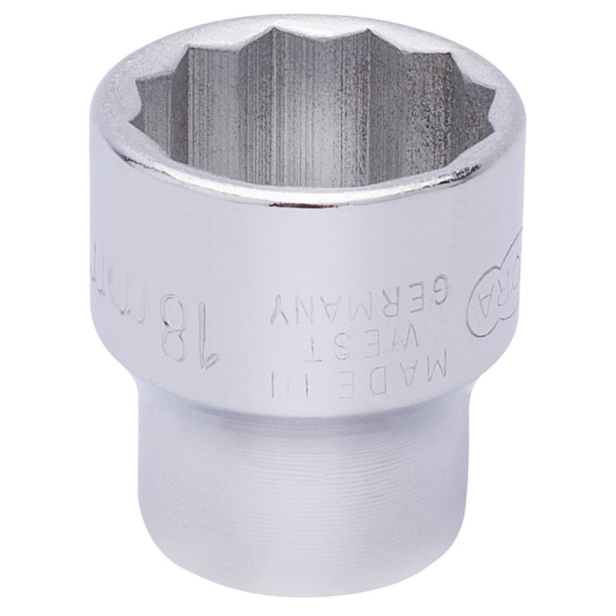 Elora Bi-Hexagon Socket, 3/8" Sq. Dr., 18mm 25945
