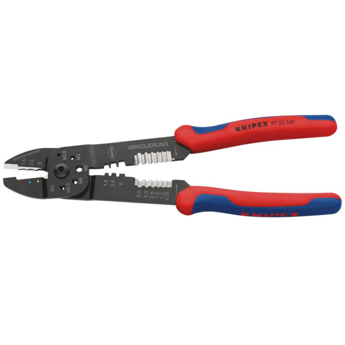 Knipex 97 22 240 SB Crimping Pliers with Multi-Component Grips, 240mm 26136