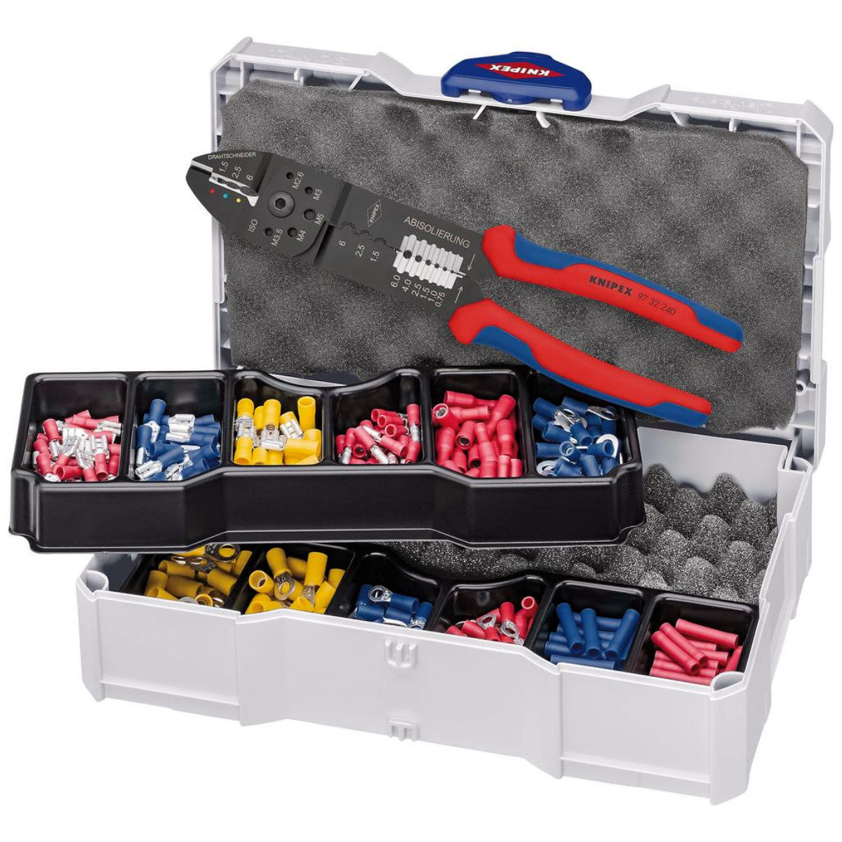 Knipex 97 90 26 Crimp Assortment for Cable Connectors, 1 x 97 22 241, 13 Parts, 265mm 26151